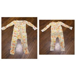Gigi & Max Bamboo Romper, 18 months, Floral Butterfly